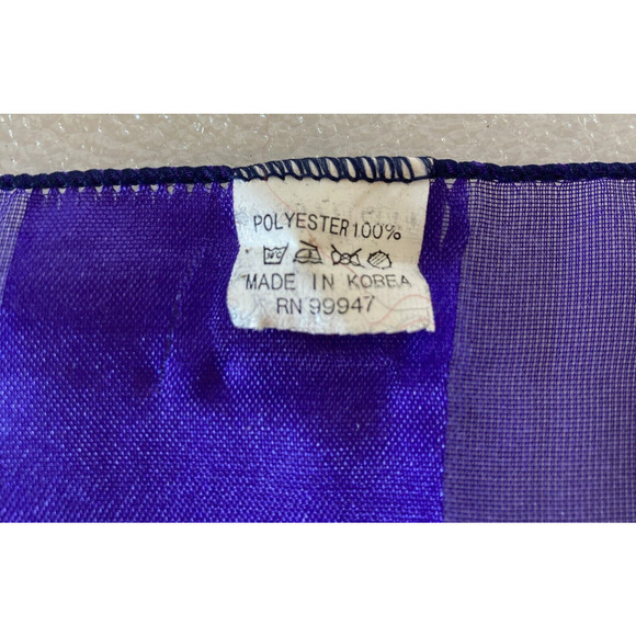 Vintage Cubism Cubist Purple Art Scarf Picasso? Face Print Abstract 40" Square - Picture 8 of 9